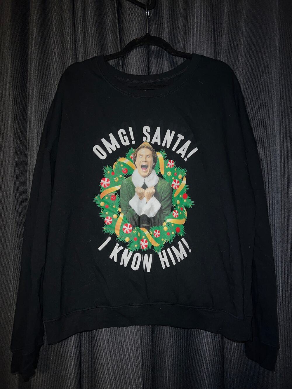 Ugly Christmas Sweater Xmas Sweatshirt Crewneck Size XXL Elf
